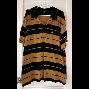 Volcom Men’s Brown and black Polo